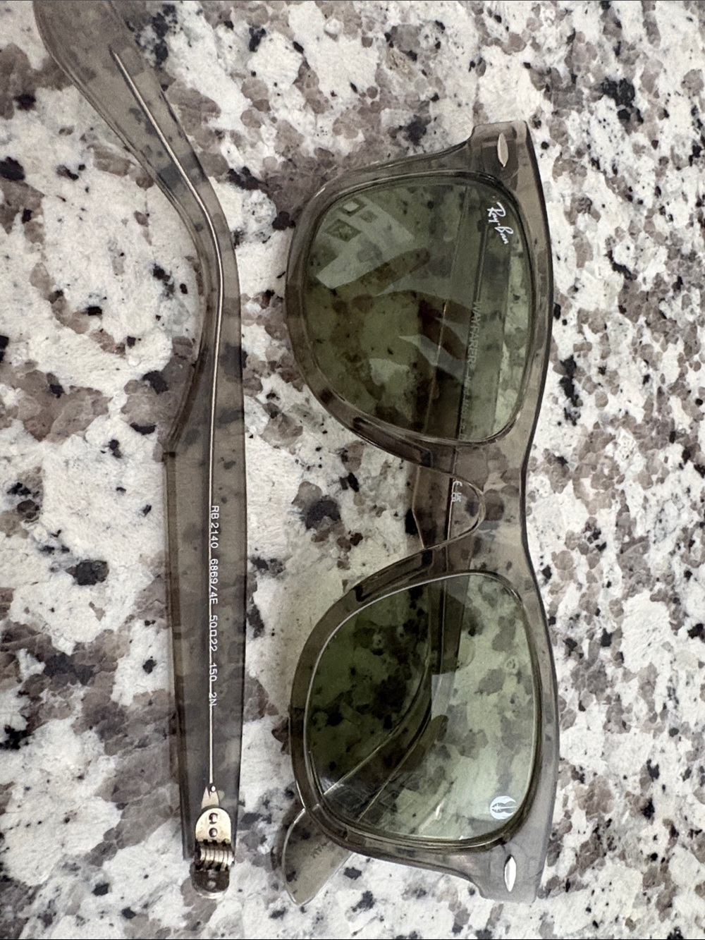 Ray-Ban Transparent Olive Green Sunglasses